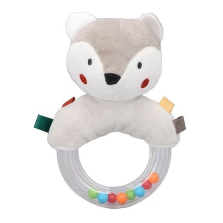 2 Pack Baby Soft Rattle Toys Fabric Ring