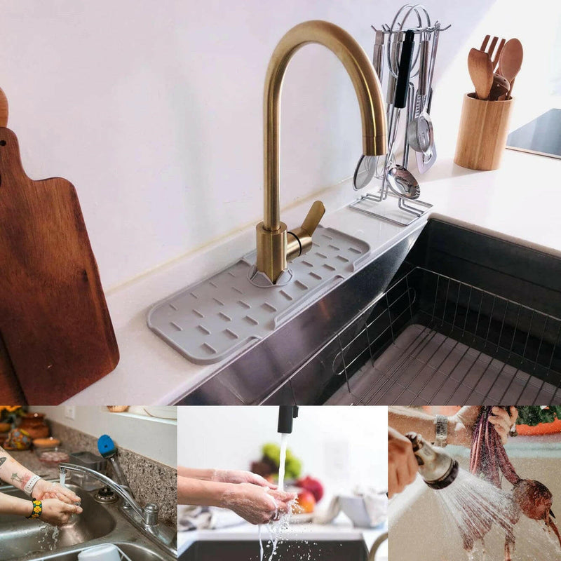 1pc Silicone Kitchen Sink Mat, Anti-slip Dishwasher Safe Heat Resistant Countertop  Protector