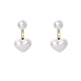 Simple Temperament Love Pearl Stud Earrings Jewelry.
