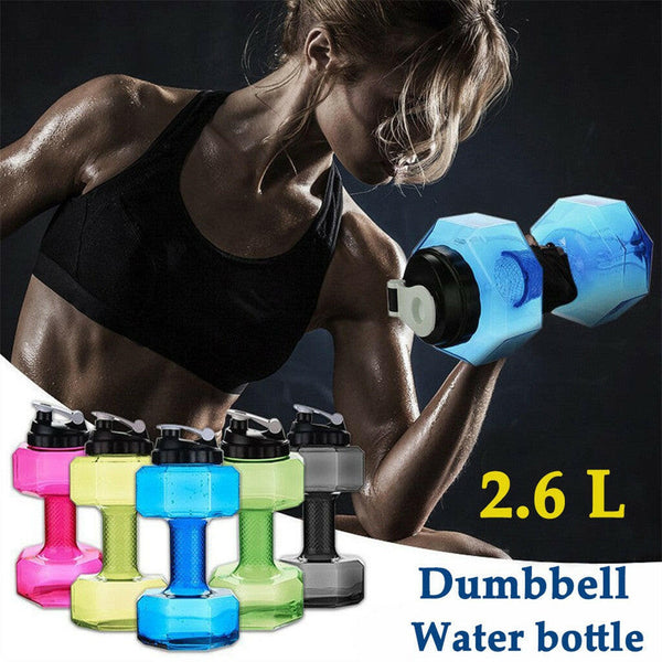 Fitness Dumbbell Cup Creative Sports Water Bottle Men.