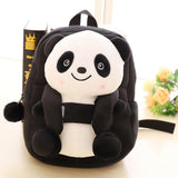Cartoon panda plush children's school bag.