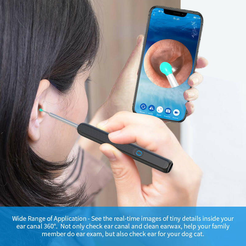 Ear Cleaner Otoscope Wax Removal Tool With Camera LED Light Wireless.