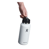 HYDROˊ FLASK Water bottle Stainless Steel & Vacuum Insulated with Straw Lid- 32oz White