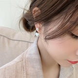 Simple Temperament Love Pearl Stud Earrings Jewelry.
