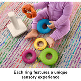 Fisher-Price Sensory Rock-a-Stack Roly-Poly Stacking Toy with Fine Motor Activities for Babies