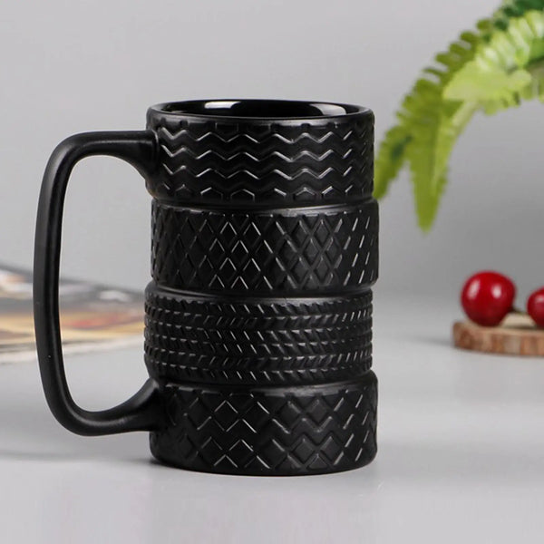 Ceramic Tyre Tire Coffee Car Mug Juice Cup Home Office Use.