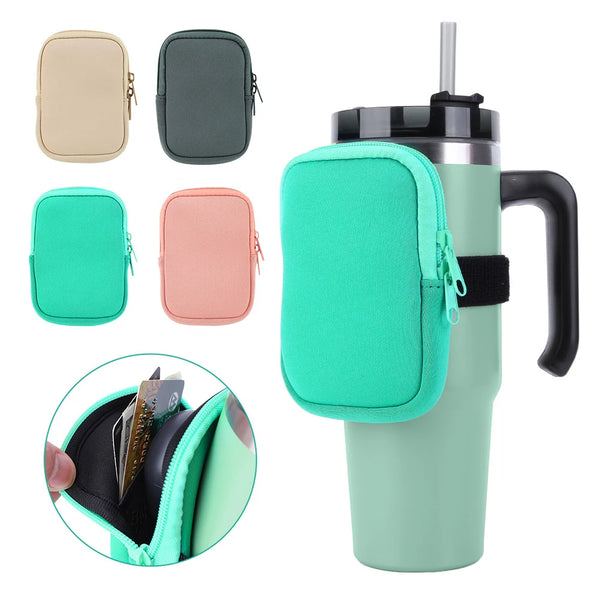 Water Bottle Pouch For Stanley Quencher Adventure 20/30/40oz Gym Fitness Cup Running Water Bottle Handheld Caddy Can Cover.