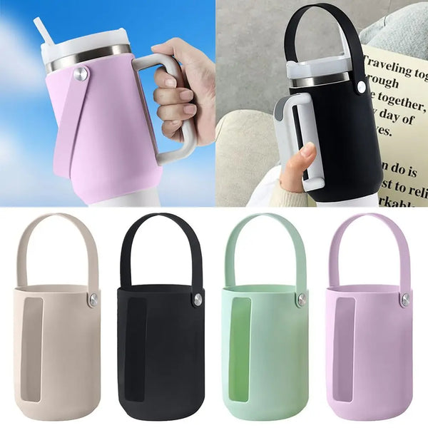 With Handle Cup Cover Bag Case Cup Sleeve Camping Drinkware Accessories Silicone Bottles Cup Pouch for For Stanley Cup 40oz.