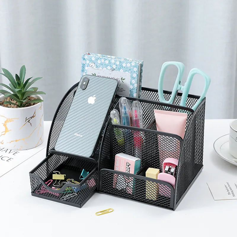 Acrylic Transparent Marker Holder Stationery Storage Box Pen