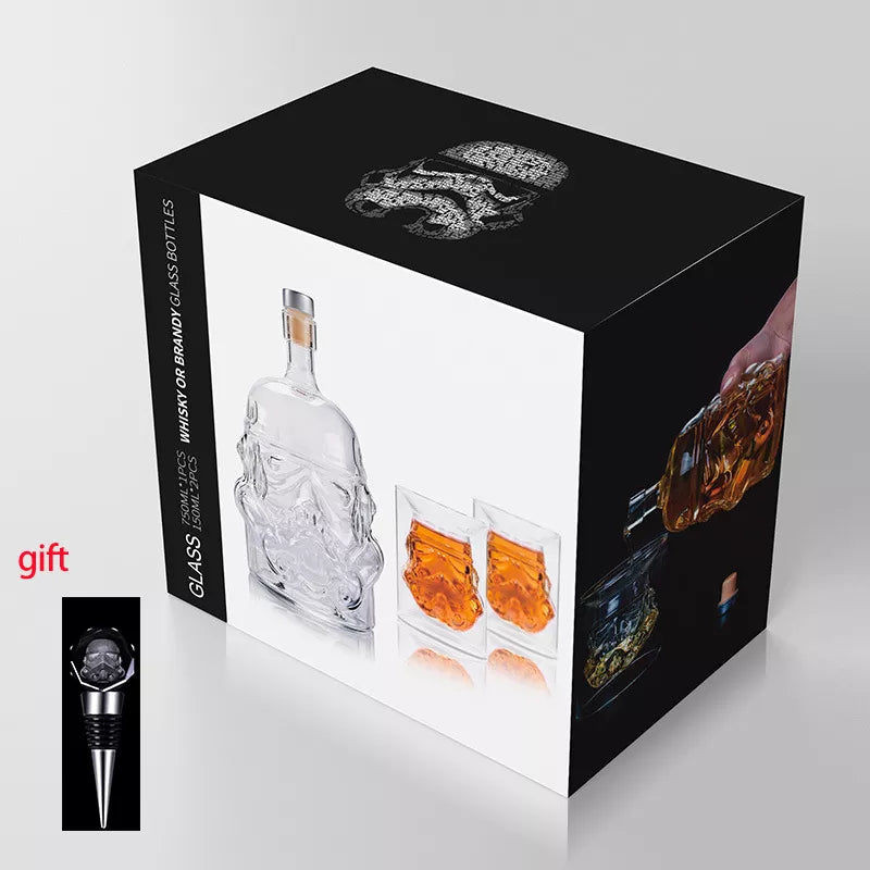 Whiskey Decanter Creative Glass DarthVader Bar Set Wine Glasses