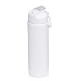 24 FL oz Arctic White Solid Print Insulated Stainless Steel Water Bottle with Flip-Top Lid