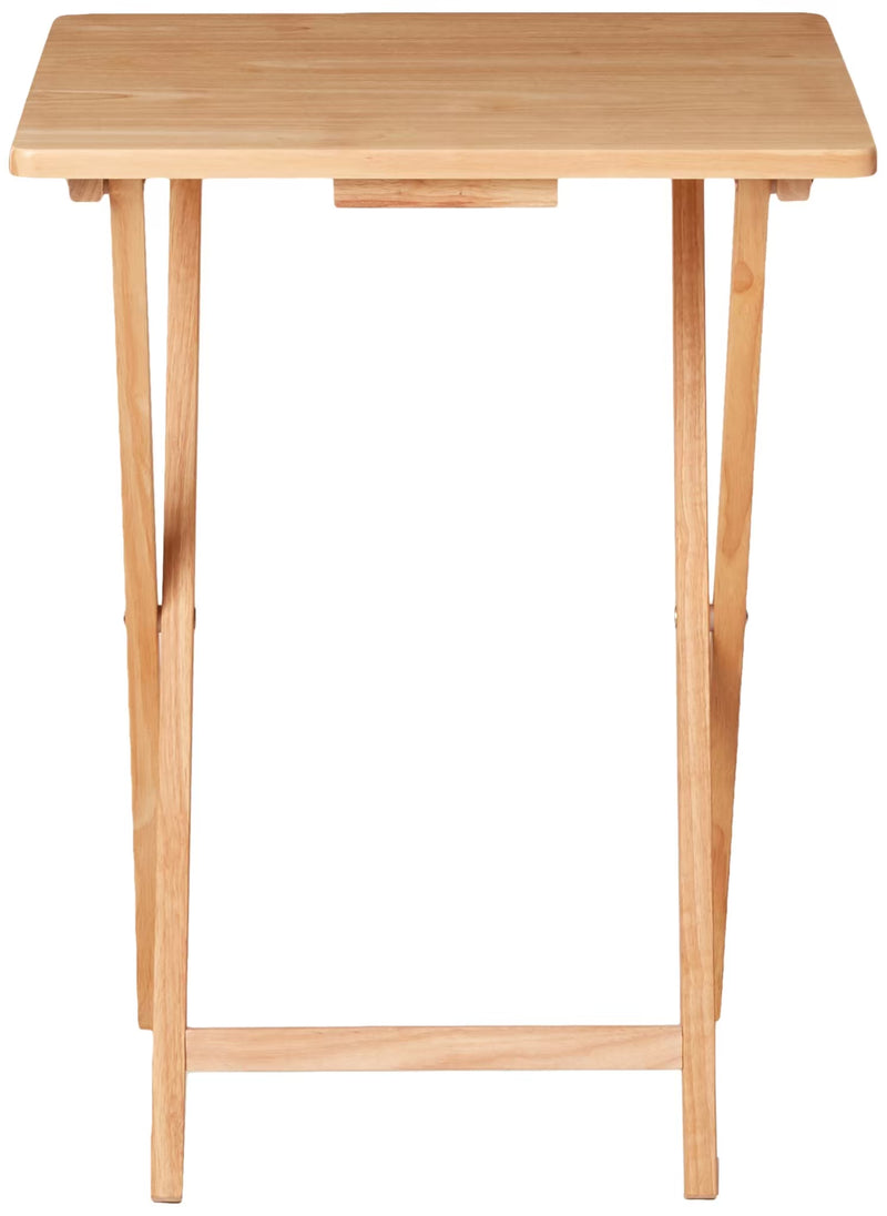 Indoor Single Folding TV Tray Table Natural L 19 x W 15 x H 26 inches