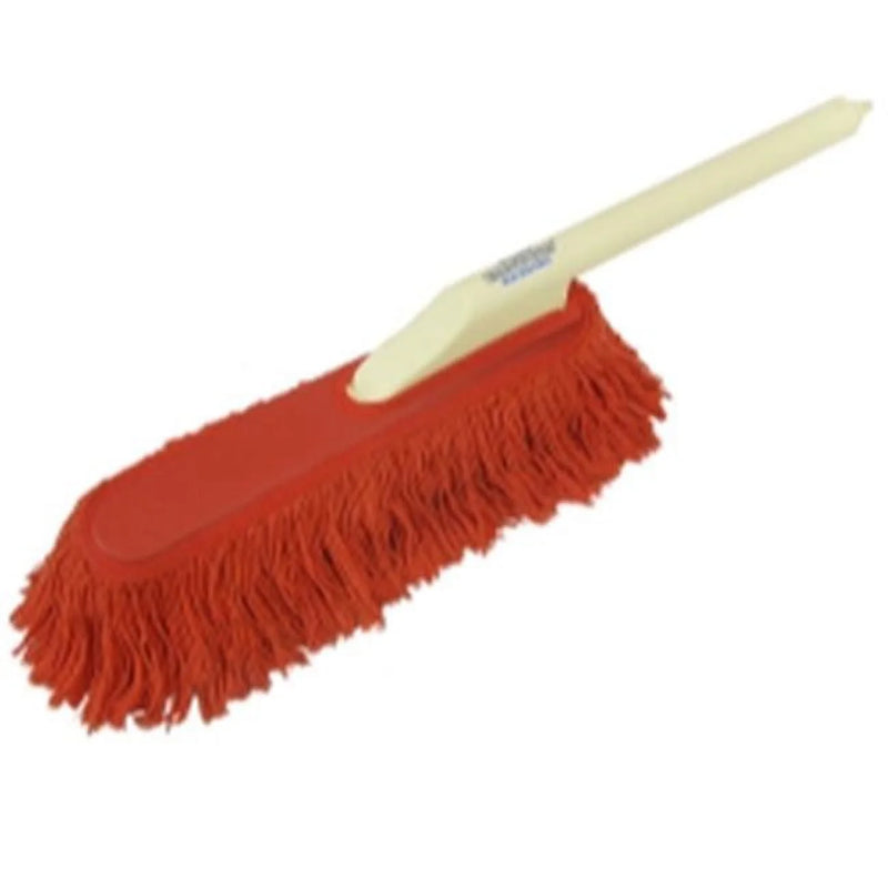 Car Duster with Plastic Handle and Wax Treated Cotton Mop Removes Auto Dust Scratch Free (Colors May Vary)