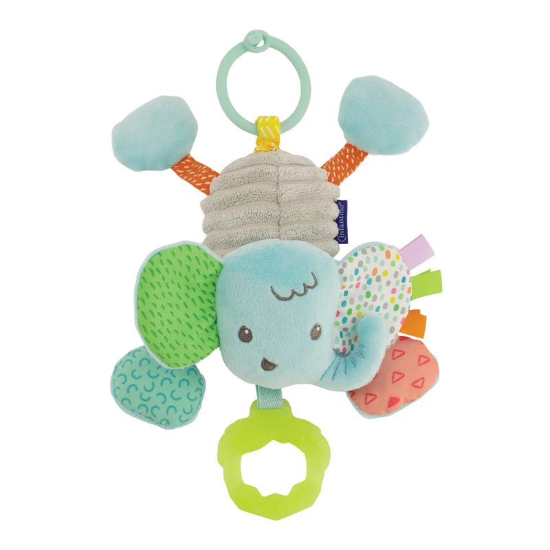 Pull & Play Jittery Pal Sensory Baby Toy, 6-12 Months, Multicolor Elephant