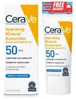 CeraVe HYDRATING MINERAL SUNSCREEN spf 50 Face 2.5oz lightweight