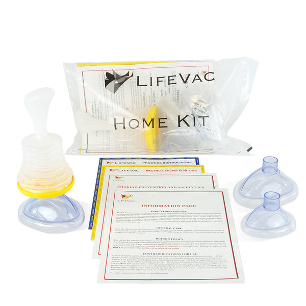 LifeVac Home Kit, Portable Choking Rescue Device - First-Aid Emergency Suction, Safety Essential, Adult & Baby/Kids Masks, HSA/FSA Approved, 1 count