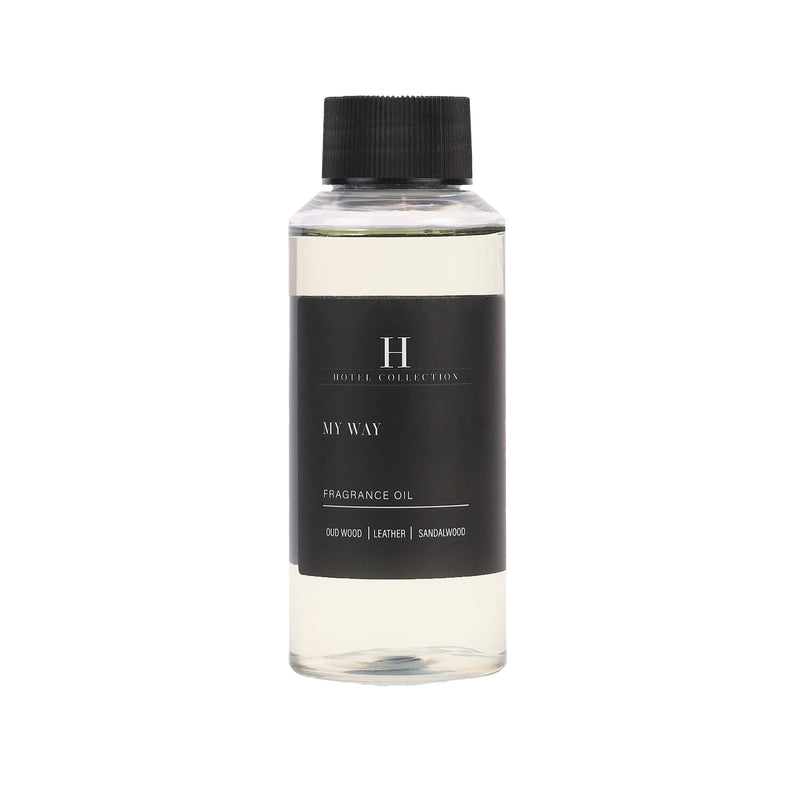 Hotel Collection My Way Essential Oil Scent Luxury Hotel Inspired Aromatherapy Scent Diffuser Oil Lush Sandalwood, Warm Virginia Cedar, and Beautiful Iris 120mL